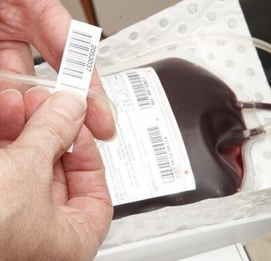 Whole blood donations stored for use